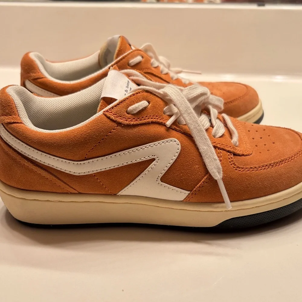 Rag & Bone Retro Court Sneaker Arch Support Size 5.5 Sequoia Suede